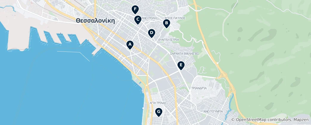 Karte von Editor's Choice: Thessaloniki Highlights