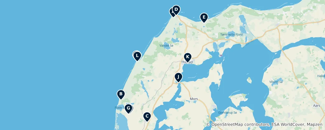 Mapa Thisted Essentials