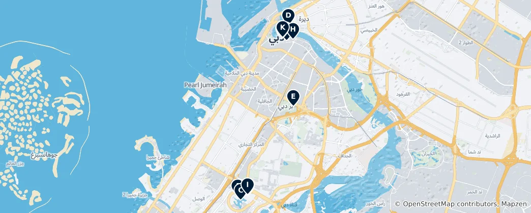 Mapa Bur Dubai Essentials