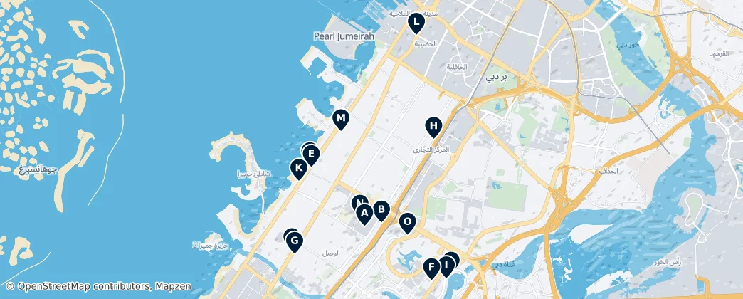 Dubai Cafes and Desserts — Map
