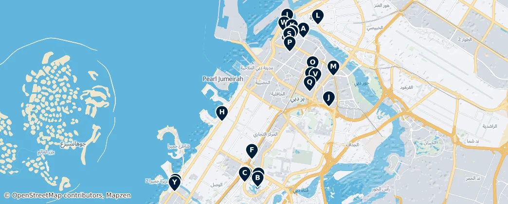 Dubai's Culinary Mosaic — Térkép