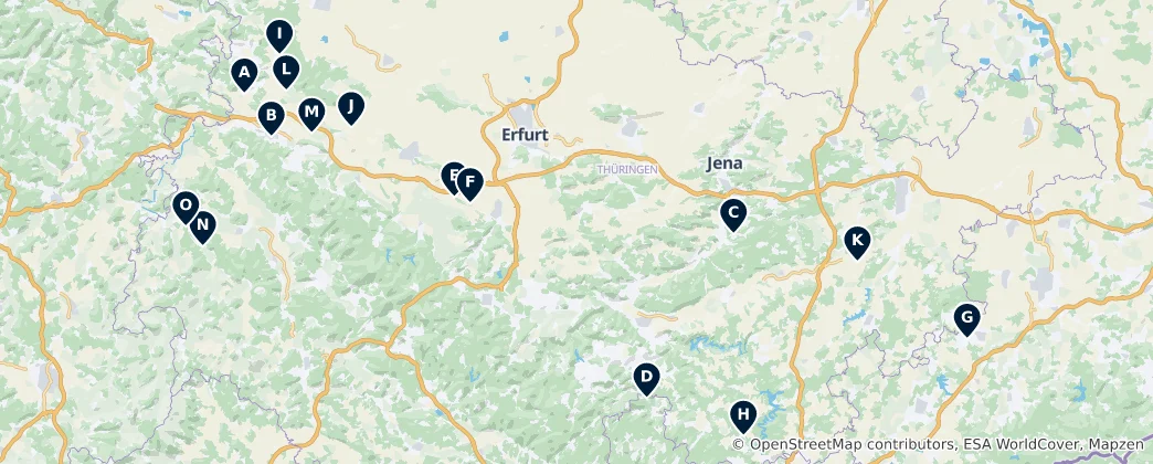 Mapa Castles and Ruins