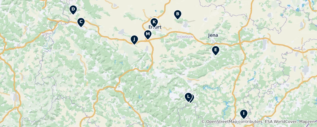 Map of Thuringia Essentials