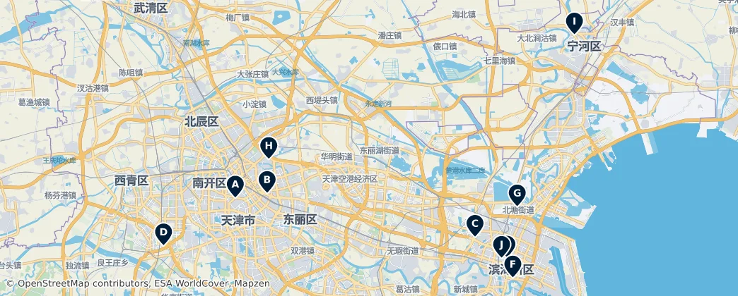 Map of Best Shopping in Tianjin