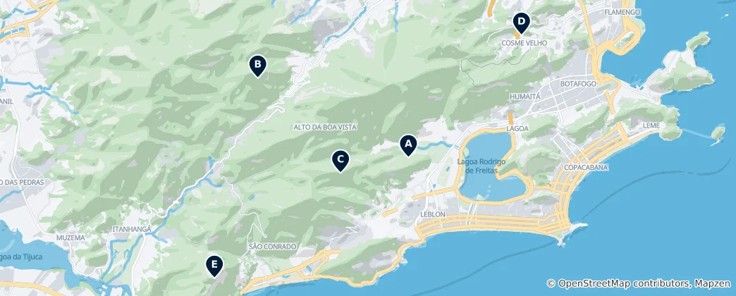 Map of Rio's Hidden Gems