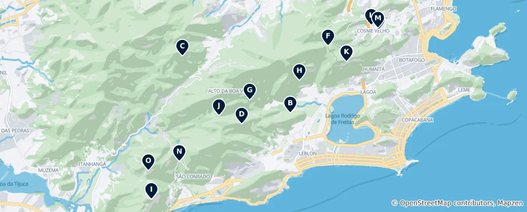 Karte von Tijuca National Park: The Absolute Essentials