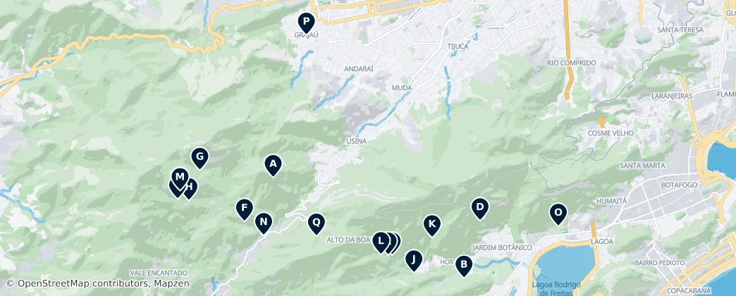 Waterfalls and Nature Escapes 지도