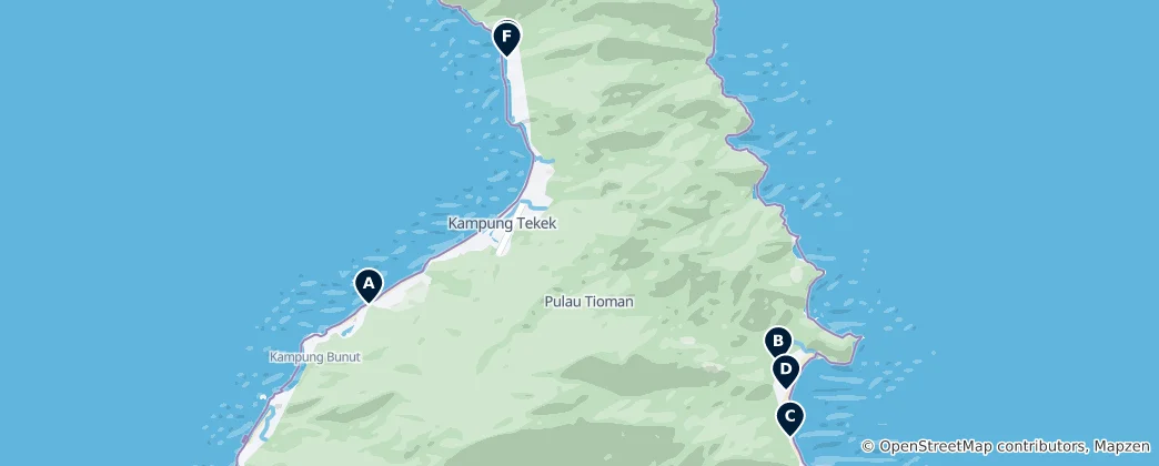 Mapa Best Diving Centres