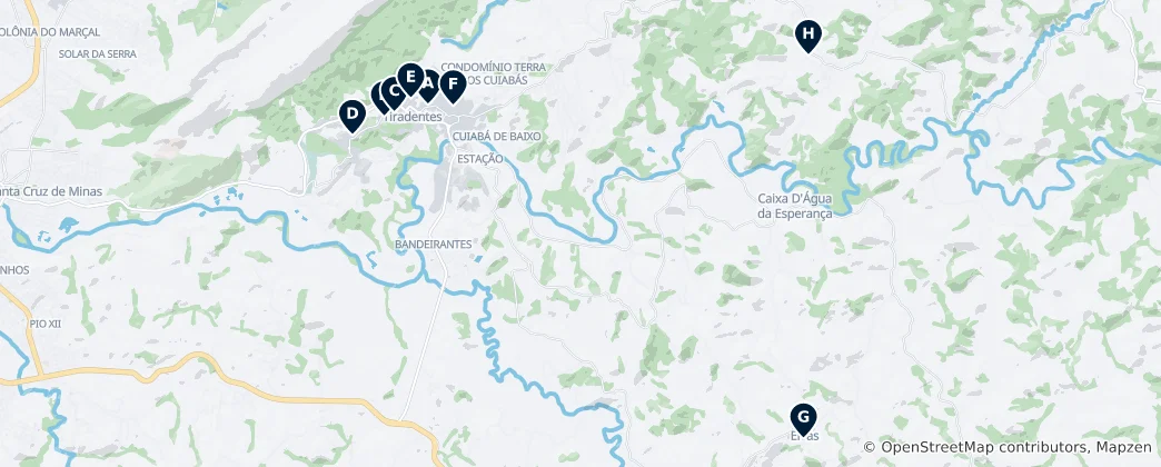 Mapa Historic Churches & Chapels