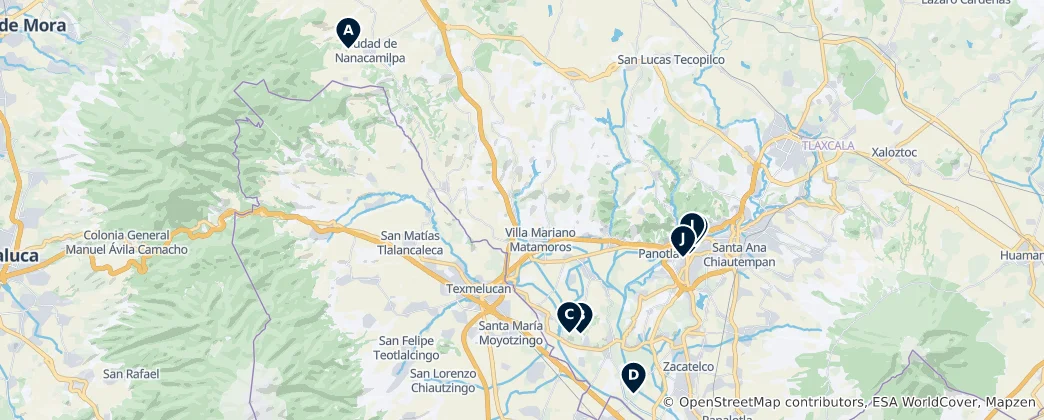Mappa di Tlaxcala's Absolute Essentials