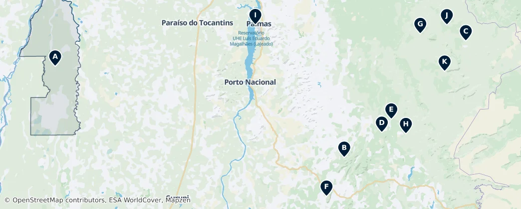 Tocantins Essentials — Kaart