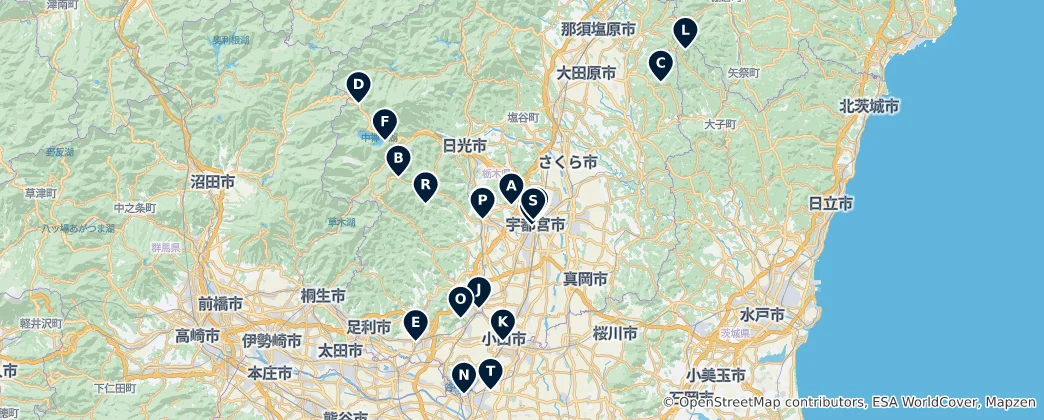 Mapa Sacred Temples and Shrines