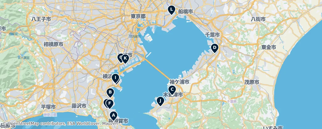 Mapa Sacred Sites of Japan