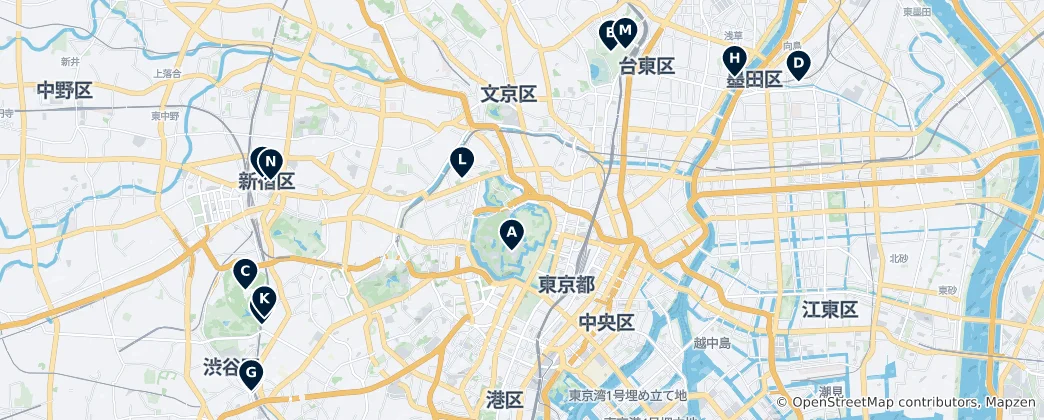Mappa di Tesori di Tokyo