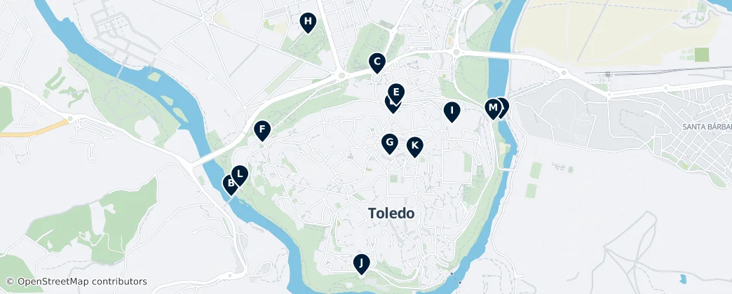 Map of Cultural Landmarks of Toledo