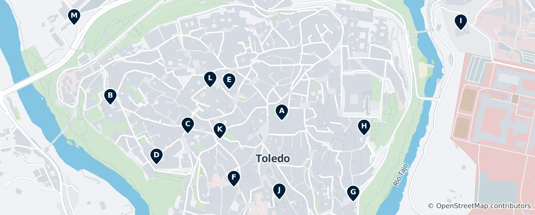 Map of Religious Sites in Toledo