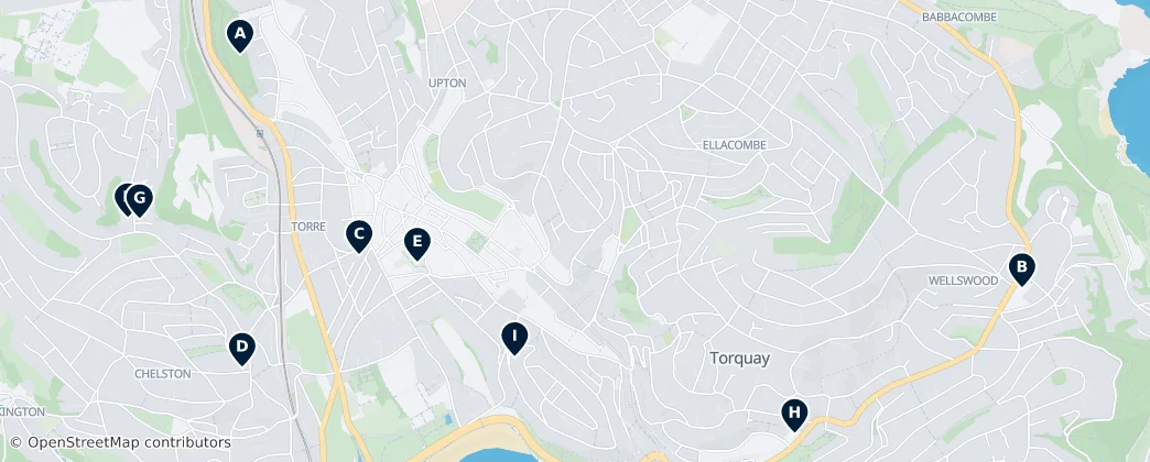 Map of Religious Heritage in Torquay