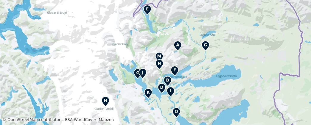 Mapa Torres del Paine National Park: The Ultimate Must-Sees