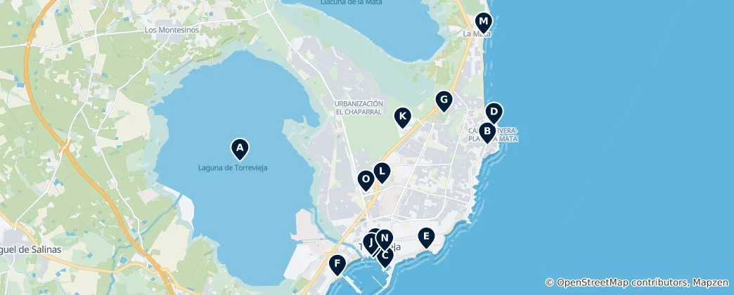 Karte von Torrevieja's Absolute Essentials