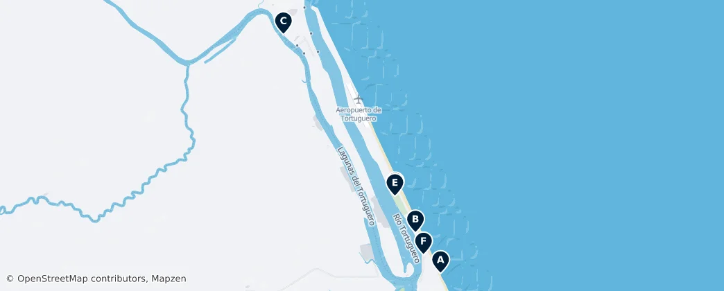 Tortuguero National Park Essentials — mapa