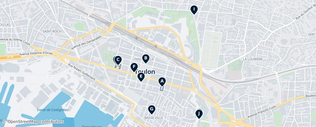 Toulon Cultural Hubs — Karte