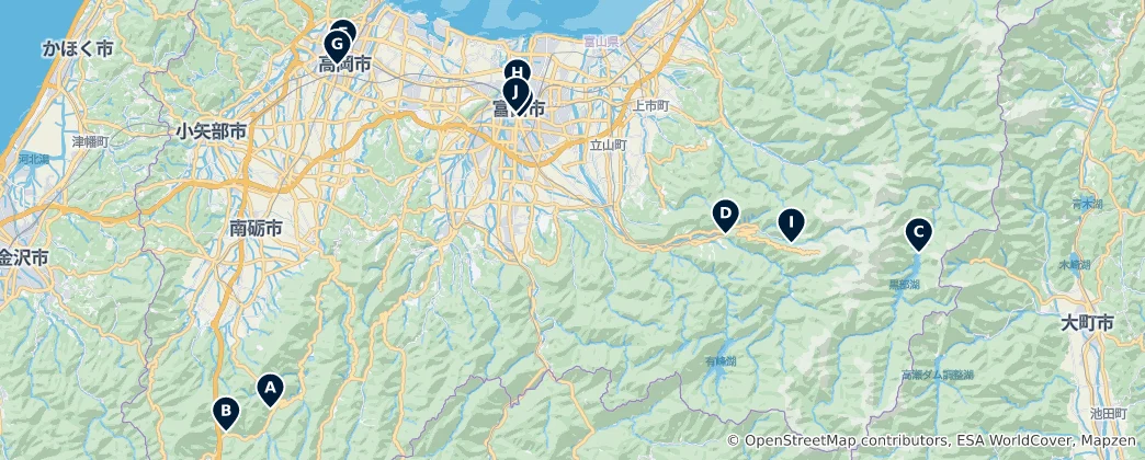 Mapa Toyama Essentials