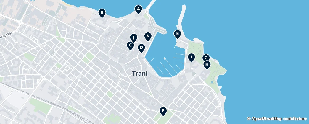 Map of Trani's Unmissable Gems