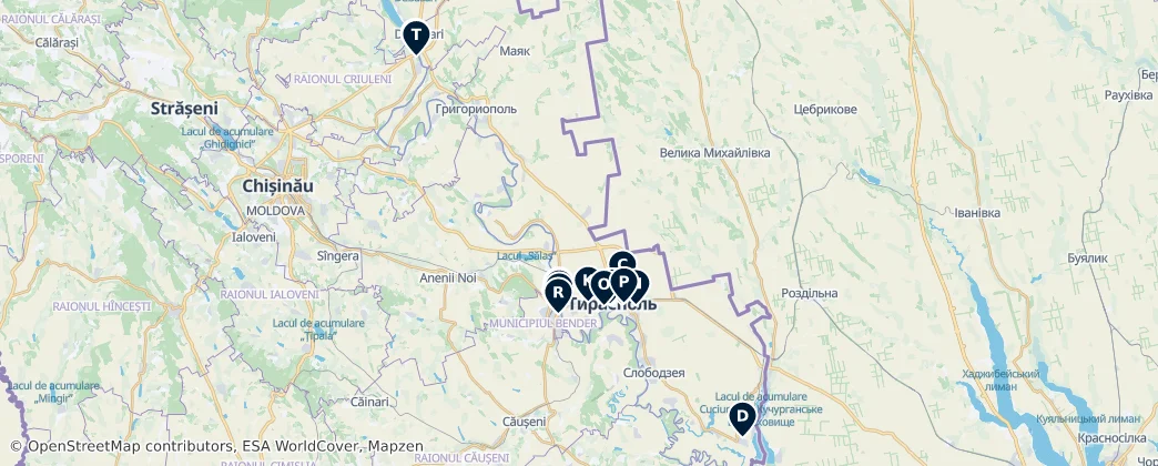 Administrative-Territorial Units of the Left Bank of the Dniester Essentials Haritası