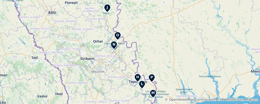 Mappa di Cultural Hubs and Arts