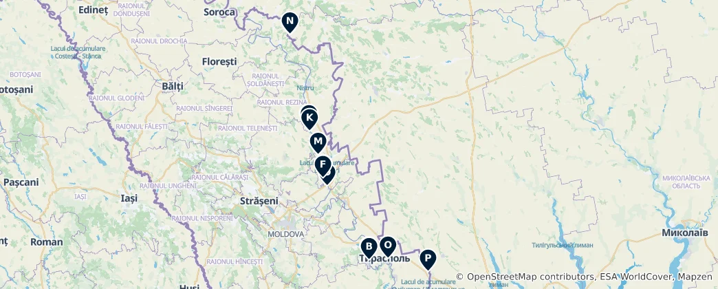 Mapa Parks and Natural Wonders