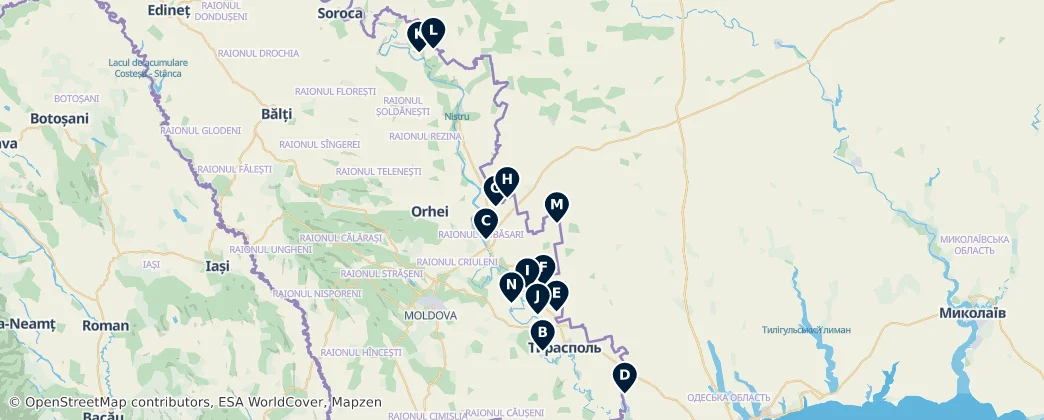 Mapa Sacred Sites of Spiritual Heritage
