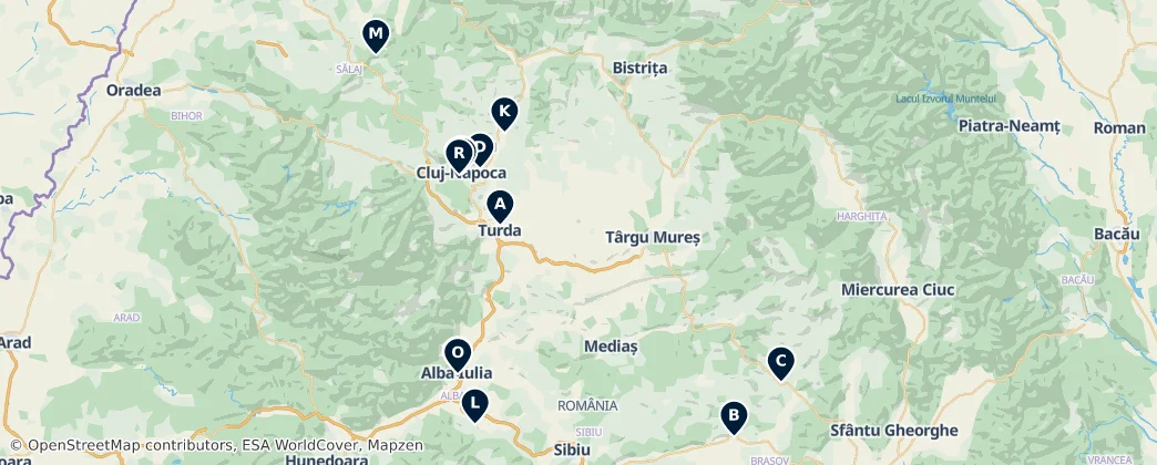 Transylvanian Plateau's Essential Journey — Carte