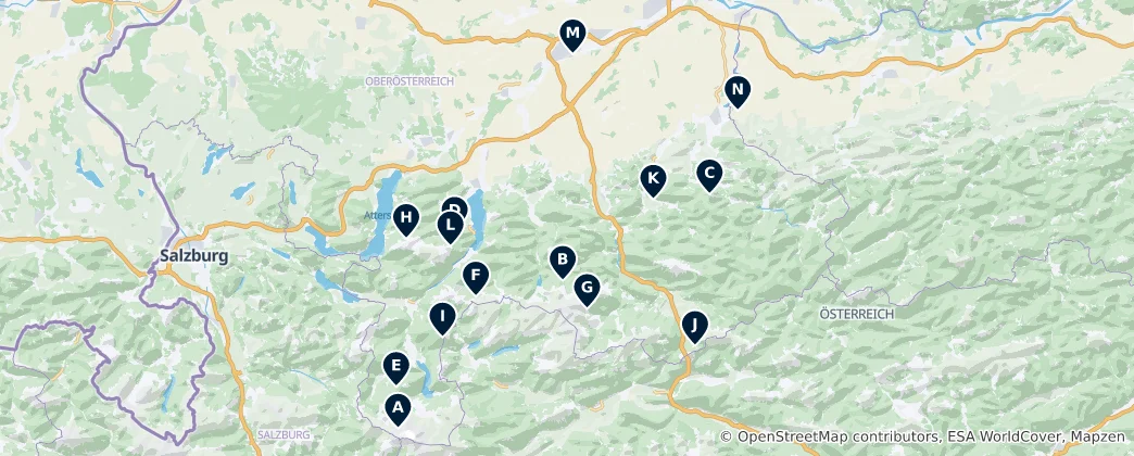 Mappa di Alpine Huts & Shelters