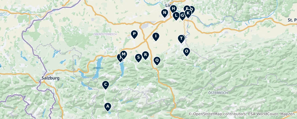 Map of Castles and Heritage Sites