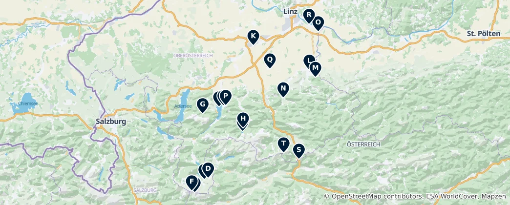 Map of Natural Wonders and Viewpoints