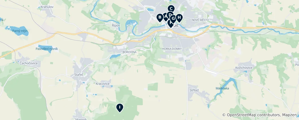 Mappa di Třebíč Essentials