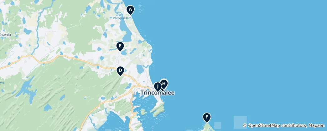 Trincomalee District Must-Sees 지도