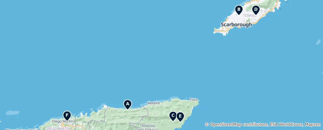 Map of Stunning Waterfalls