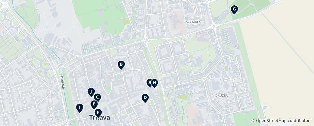 Karte von Trnava Essentials