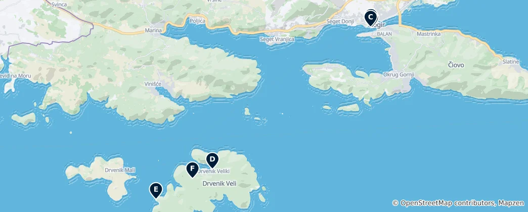 Mapa Grad Trogir's Essential Treasures