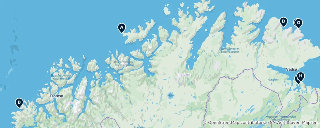 Mapa Coastal Heritage Sites