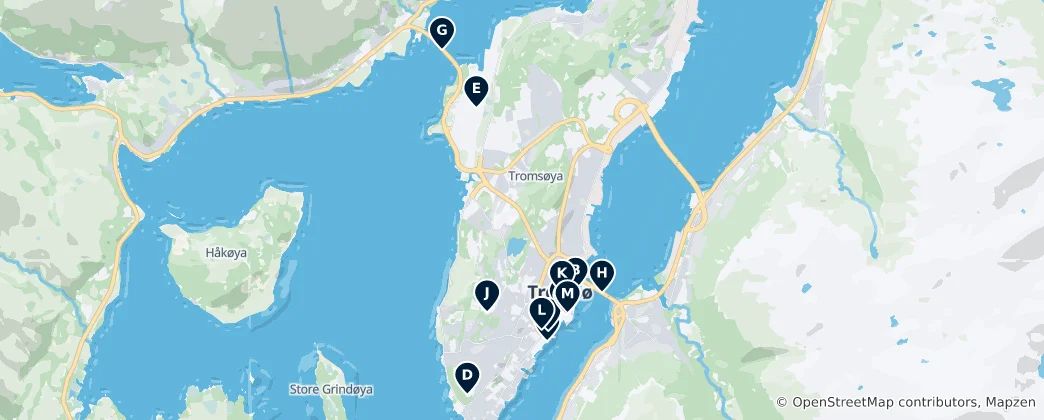 Tromsøya's Arctic Essentials 지도