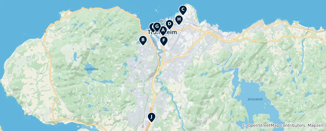 Mapa Historic Churches & Temples
