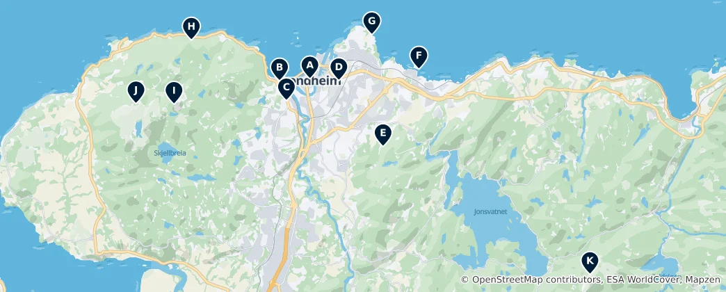 Mapa de Scenic Nature Walks