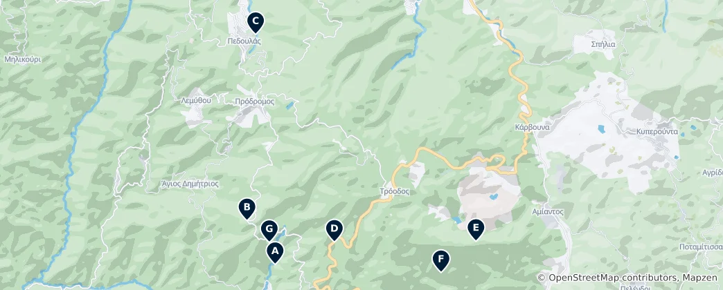 Troodos Scenic Viewpoints 地图