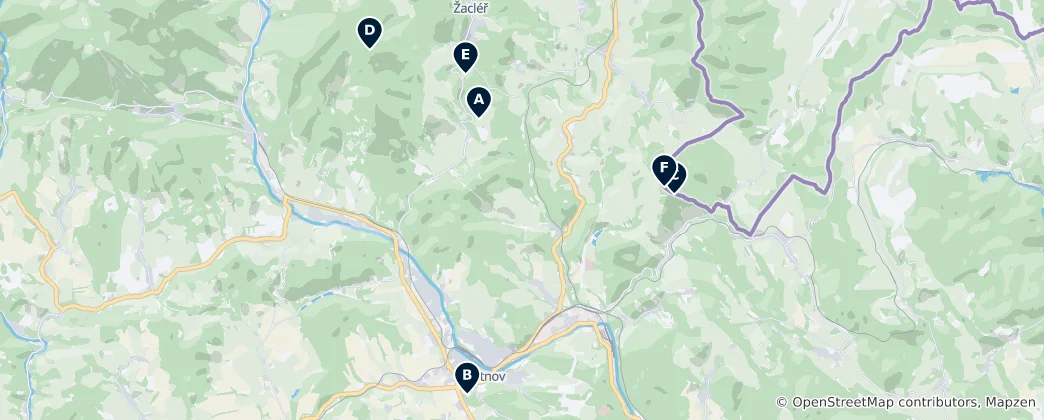 Mappa di Scenic Peaks & Nature