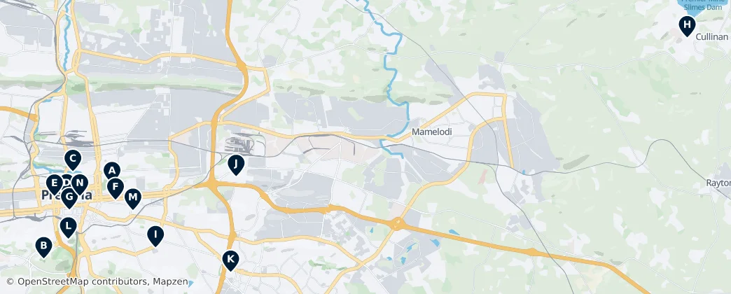 Map of City of Tshwane Must-Sees