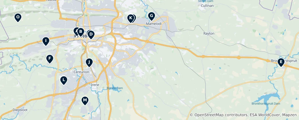 Карта Notable Places of Worship