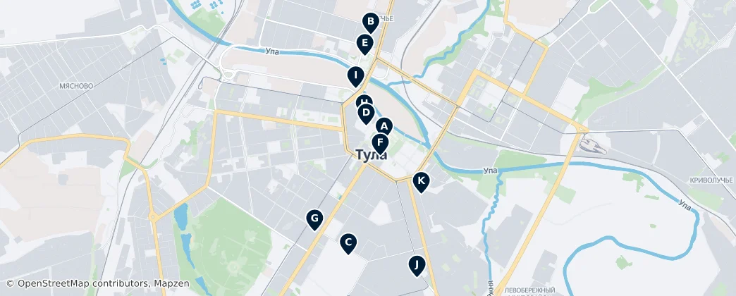 Historic Churches of Tula — Map
