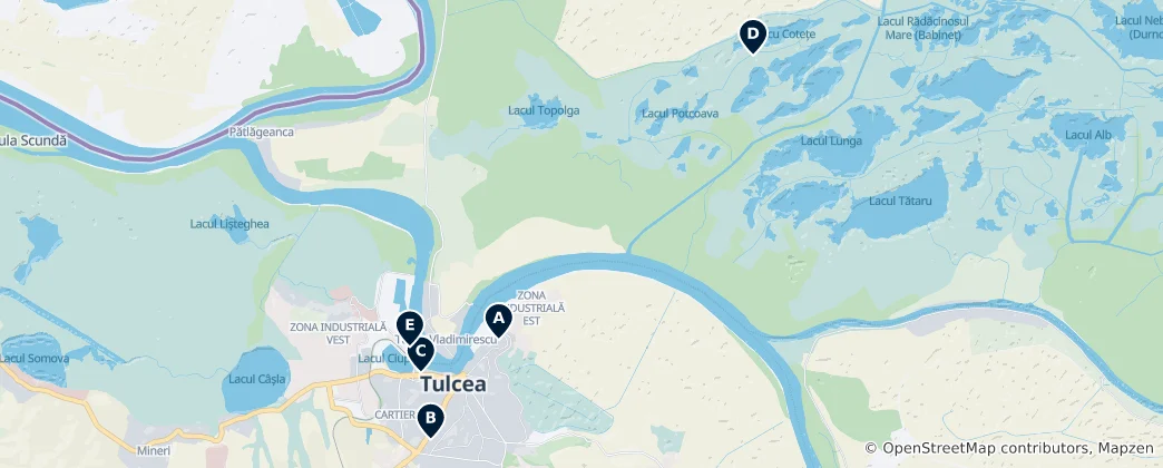 Tulcea's Hidden Gems 지도